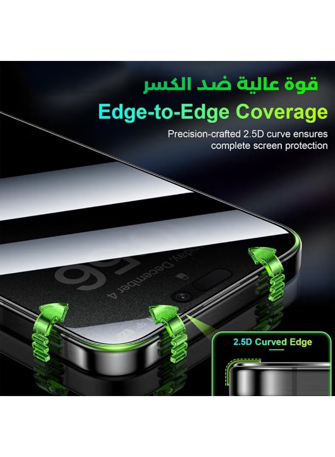 Anti-Spy Privacy Tempered Glass for iPhone 17 (6.3") - 9H Hardness, Full Coverage Screen Protector, Easy Installation - Image 5